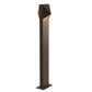 SONNEMAN Triform 28" 2-Light LED Textured Bronze Diecast Aluminum Shade Double Bollard Light