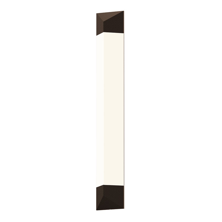 SONNEMAN Triform 36" 1-Light LED Textured Bronze Optical Acrylic Shade Wall Sconce