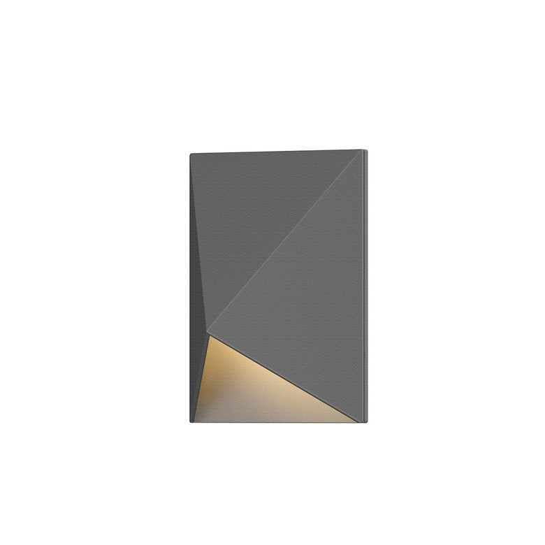SONNEMAN Triform Compact 1-Light LED Textured Gray Diecast Aluminum Shade Wall Sconce