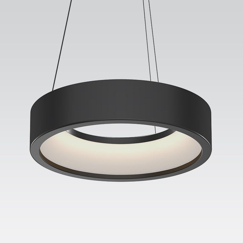 SONNEMAN Tromme 18" Short 1-Light LED Satin White Pendant Light With 20' Cord Length