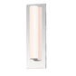 SONNEMAN Tubo Slim 12" Integral LED Polished Chrome Tubular Etched Glass Shade Flat Panel Wall Sconce