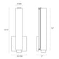 SONNEMAN Tubo Slim 12" Integral LED Satin Nickel Tubular Etched Glass Shade Drum Trim Wall Sconce