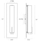 SONNEMAN Tubo Slim 12" Integral LED Polished Chrome Tubular Etched Glass Shade Spine Trim Wall Sconce