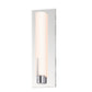 SONNEMAN Tubo Slim 12" Integral LED Polished Chrome Tubular Etched Glass Shade Spine Trim Wall Sconce
