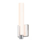 SONNEMAN Tubo Slim 12" Integral LED Polished Chrome Tubular Etched Glass Shade Spine Trim Wall Sconce