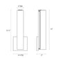 SONNEMAN Tubo Slim 12" Integral LED Satin Nickel Tubular Etched Glass Shade Flat Panel Wall Sconce