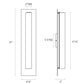 SONNEMAN Tubo Slim 18" Integral LED Polished Chrome Tubular Etched Glass Shade Flat Trim Wall Sconce