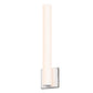 SONNEMAN Tubo Slim 18" Integral LED Polished Chrome Tubular Etched Glass Shade Flat Trim Wall Sconce