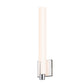 SONNEMAN Tubo Slim 18" Integral LED Polished Chrome Tubular Etched Glass Shade Spine Trim Wall Sconce