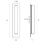 SONNEMAN Tubo Slim 18" Integral LED Polished Chrome Tubular Etched Glass Shade Drum Trim Wall Sconce