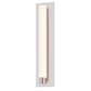 SONNEMAN Tubo Slim 18" Integral LED Satin Nickel Tubular Etched Glass Shade Drum Trim Wall Sconce