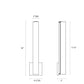 SONNEMAN Tubo Slim 18" Integral LED Satin Nickel Tubular Etched Glass Shade Flat Trim Wall Sconce