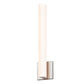 SONNEMAN Tubo Slim 18" Integral LED Satin Nickel Tubular Etched Glass Shade Flat Trim Wall Sconce
