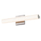 SONNEMAN Tubo Slim 18" LED Satin Nickel Tubular Etched Glass Shade Flat Trim Shape Vanity Bath Bar Lighting