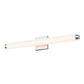 SONNEMAN Tubo Slim 24" LED Polished Chrome Tubular Etched Glass Shade Drum Trim Shape Vanity Bath Bar Lighting