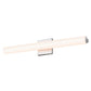 SONNEMAN Tubo Slim 24" LED Polished Chrome Tubular Etched Glass Shade Flat Trim Shape Vanity Bath Bar Lighting