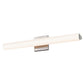 SONNEMAN Tubo Slim 24" LED Satin Nickel Tubular Etched Glass Shade Flat Trim Shape Vanity Bath Bar Lighting