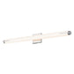 SONNEMAN Tubo Slim 32" LED Polished Chrome Tubular Etched Glass Shade Spine Trim Shape Vanity Bath Bar Lighting