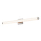 SONNEMAN Tubo Slim 32" LED Satin Nickel Tubular Etched Glass Shade Drum Trim Shape Vanity Bath Bar Lighting