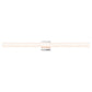SONNEMAN Tubo Slim 40" LED Polished Chrome Tubular Etched Glass Shade Flat Trim Shape Vanity Bath Bar Lighting