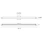 SONNEMAN Tubo Slim 40" LED Satin Nickel Tubular Etched Glass Shade Drum Trim Shape Vanity Bath Bar Lighting