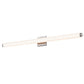 SONNEMAN Tubo Slim 40" LED Satin Nickel Tubular Etched Glass Shade Drum Trim Shape Vanity Bath Bar Lighting