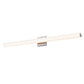 SONNEMAN Tubo Slim 40" LED Satin Nickel Tubular Etched Glass Shade Flat Trim Shape Vanity Bath Bar Lighting