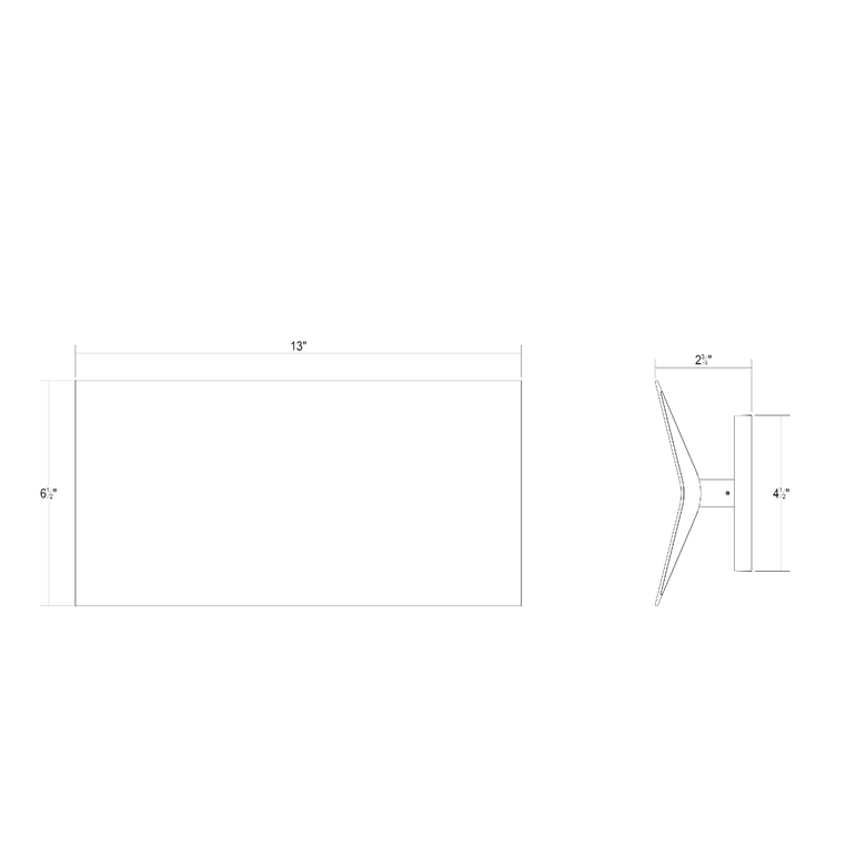 SONNEMAN Turo Large 1-Light LED Satin White Aluminum Shade Wall Sconce