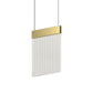 SONNEMAN V Panels 1-Light LED Brass Clear Acrylic Shade Pendant Light