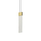SONNEMAN V Panels 1-Light LED Brass Clear Acrylic Shade Thin Pendant Light