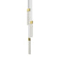 SONNEMAN V Panels 3 LED Thin Light Brass Chandelier