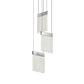 SONNEMAN V Panels 3-Light Standard LED Polished Chrome Chandelier