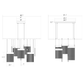 SONNEMAN V Panels 41" W x 12" H 11-Light LED Polished Chrome Chandelier