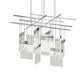 SONNEMAN V Panels 41" W x 12" H 11-Light LED Polished Chrome Chandelier