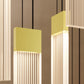 SONNEMAN V Panels 6 LED Thin Light Brass Chandelier