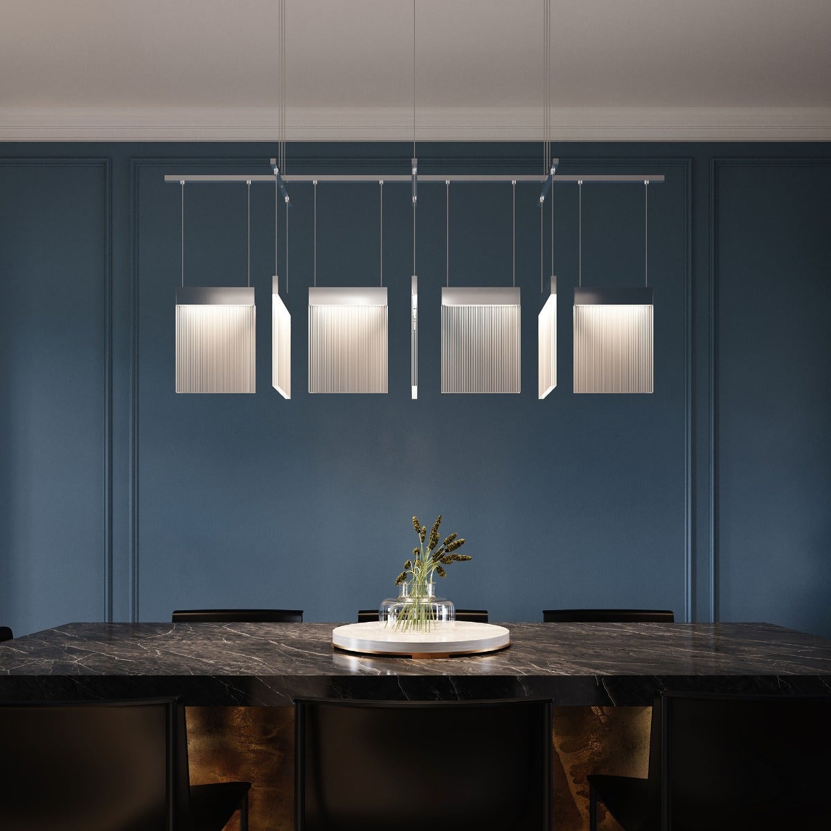SONNEMAN V Panels 7-Light LED Polished Chrome Bar Light