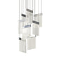 SONNEMAN V Panels 8-Light Standard LED Polished Chrome Chandelier