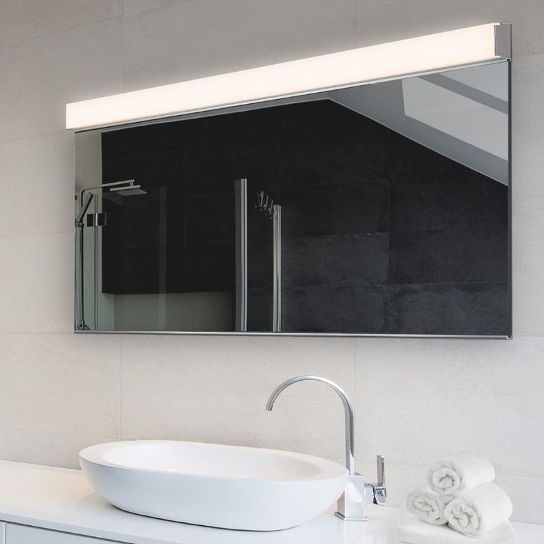 SONNEMAN Vanity 36" Wide LED Polished Chrome Optical Acrylic Shade Bath Bar Lighting