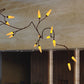 SONNEMAN Vines 14-Light LED Standard Coffee Bronze Amber Crushed Glass Shade Chandelier With 6FT Cord Length