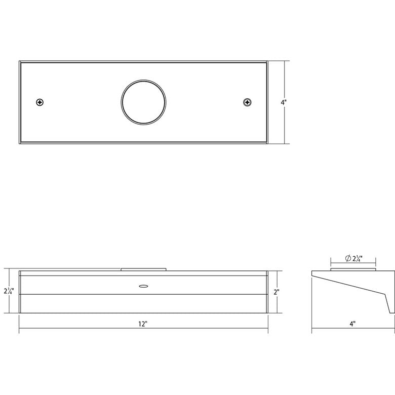 SONNEMAN Votives 12" W x 2" H 2-Light Satin White Frosted Acrylic Shade Wall Bar Lighting