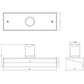 SONNEMAN Votives 12" W x 5" H 2-Light Bright Satin Aluminum Frosted Acrylic Shade Wall Bar Lighting