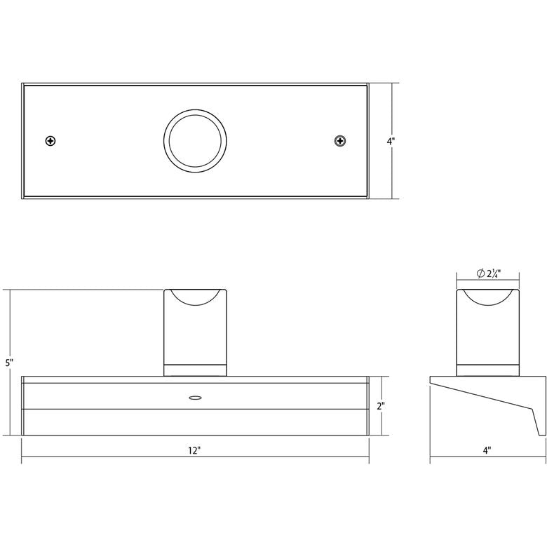 SONNEMAN Votives 12" W x 5" H 2-Light Bright Satin Aluminum Frosted Acrylic Shade Wall Bar Lighting