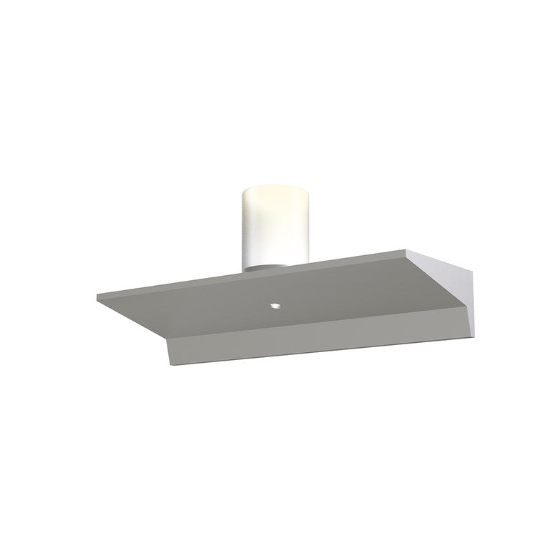 SONNEMAN Votives 12" W x 5" H 2-Light Bright Satin Aluminum Frosted Acrylic Shade Wall Bar Lighting
