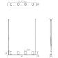 SONNEMAN Votives 32" 8-Light LED Bright Satin Aluminum Clear Etched Glass Shade Linear Suspension Pendant Light