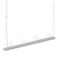SONNEMAN Votives 32" 8-Light LED Bright Satin Aluminum Clear Etched Glass Shade Linear Suspension Pendant Light
