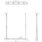 SONNEMAN Votives 32" 8-Light LED Bright Satin Aluminum Frosted Acrylic Shade Linear Suspension Pendant Light