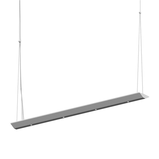 SONNEMAN Votives 32" 8-Light LED Bright Satin Aluminum Frosted Acrylic Shade Linear Suspension Pendant Light