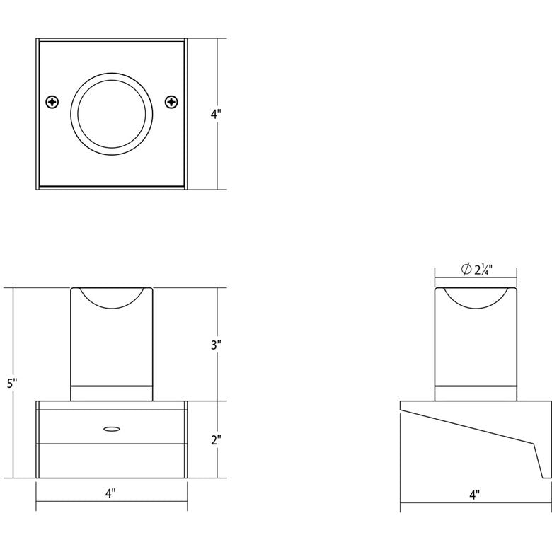 SONNEMAN Votives 4" W x 5" H 2-Light LED Bright Satin Aluminum Frosted Acrylic Shade Wall Sconce