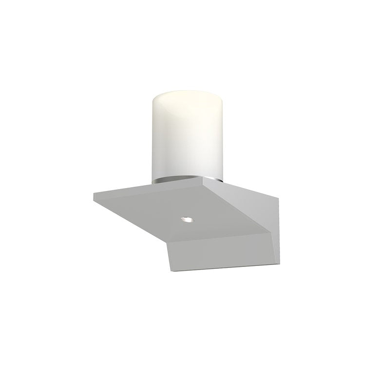 SONNEMAN Votives 4" W x 5" H 2-Light LED Bright Satin Aluminum Frosted Acrylic Shade Wall Sconce