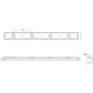 SONNEMAN Votives 48" W x 2" H 8-Light Bright Satin Aluminum Frosted Acrylic Shade Wall Bar Lighting
